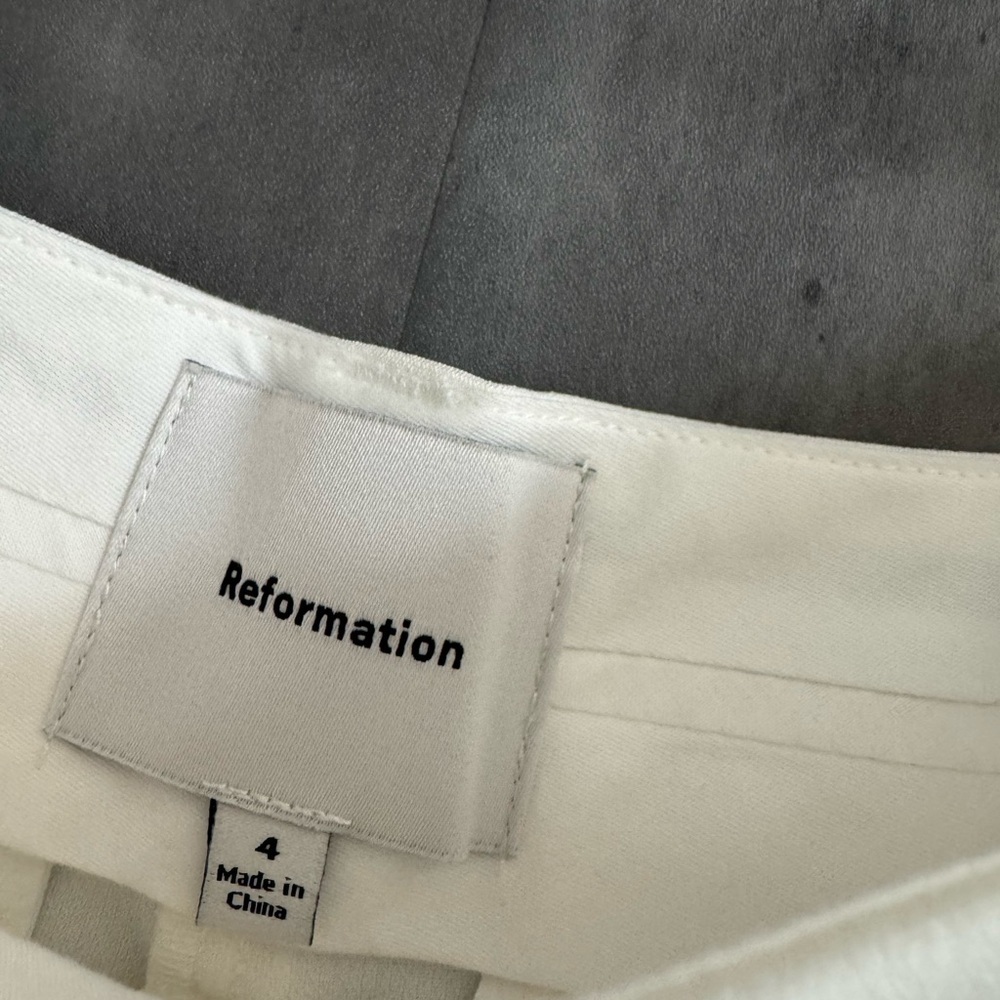 Reformation Ivory Pants Trousers size 4 B690 - Picture 2 of 4